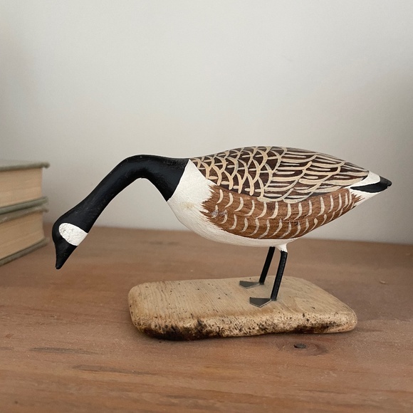 Vintage Hand Carved Canada Goose by E.G.Nickerson